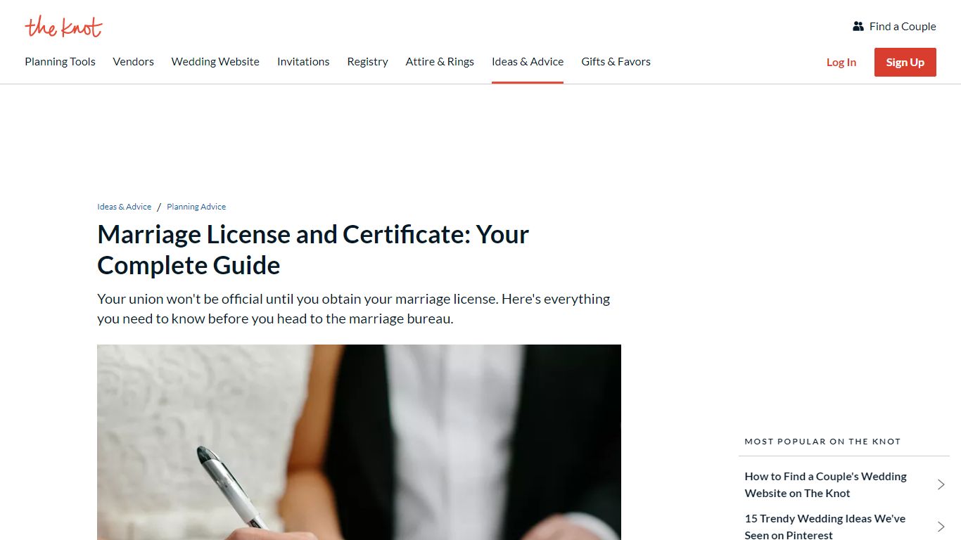Marriage License and Certificate: Your Complete Guide - The Knot